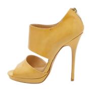 Jimmy Choo Pre-owned Pre-owned Laeder sandaler Beige, Dam