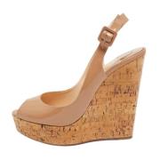 Christian Louboutin Pre-owned Pre-owned Laeder sandaler Beige, Dam