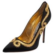 Manolo Blahnik Pre-owned Pre-owned Satin klackskor Black, Dam