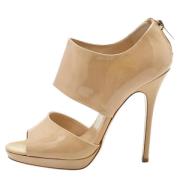 Jimmy Choo Pre-owned Pre-owned Laeder sandaler Beige, Dam