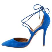 Aquazzura Pre-owned Pre-owned Mocka klackskor Blue, Dam