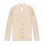 Aeron Veloute cardigan med dubbel panel Beige, Dam