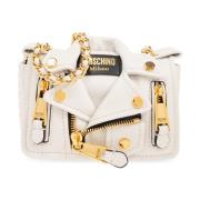 Moschino Läder axelväska White, Dam