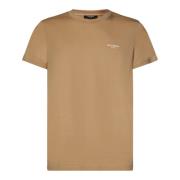 Balmain Beige Ribbade T-shirts och Polos Beige, Herr