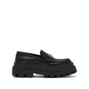 Dolce & Gabbana Svarta Loafers med Logo-Plaque Black, Herr