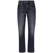 Dolce & Gabbana Mörkblå bomullsjeans Blue, Herr