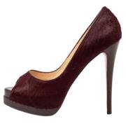 Christian Louboutin Pre-owned Pre-owned Tyg klackskor Red, Dam