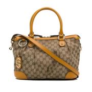 Gucci Vintage Pre-owned Canvas gucci-vskor Brown, Dam