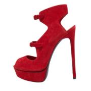 Casadei Pre-owned Pre-owned Mocka sandaler Red, Dam