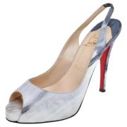 Christian Louboutin Pre-owned Pre-owned Laeder klackskor Gray, Dam