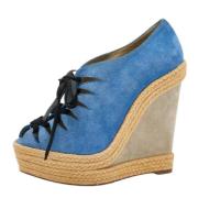 Christian Louboutin Pre-owned Pre-owned Mocka sandaler Blue, Dam