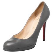 Christian Louboutin Pre-owned Pre-owned Laeder klackskor Gray, Dam