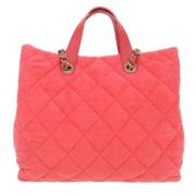 Chanel Vintage Pre-owned Tyg chanel-vskor Pink, Dam