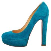 Christian Louboutin Pre-owned Pre-owned Mocka klackskor Blue, Dam