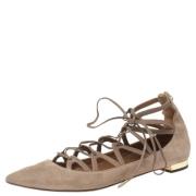 Aquazzura Pre-owned Pre-owned Mocka lgskor Beige, Dam