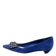 Dior Vintage Pre-owned Mocka lgskor Blue, Dam