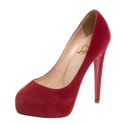 Christian Louboutin Pre-owned Pre-owned Mocka klackskor Red, Dam