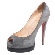 Christian Louboutin Pre-owned Pre-owned Mocka klackskor Gray, Dam