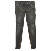 Balmain Pre-owned Pre-owned Denim jeans Gray, Dam