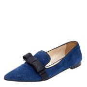 Prada Vintage Pre-owned Tyg lgskor Blue, Dam