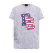 Dsquared2 T-shirt med logotyp Gray, Herr