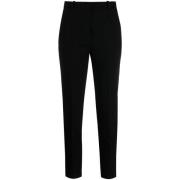 Pinko Svarta höga byxor med cropped längd Black, Dam