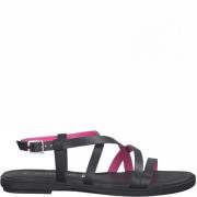 Marco Tozzi Flat Sandals Black, Dam