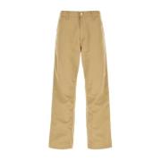 Carhartt Wip Enkel Beige Polyesterbyxa Beige, Herr