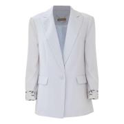 Kocca Elegant blazer med spetsiga slag White, Dam