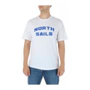 North Sails Vit Bomull Kortärmad T-shirt White, Herr