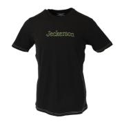 Jeckerson Svart Print Slim Fit T-shirt Black, Herr