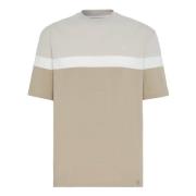 Boggi Milano Bomullsblandad T-shirt Beige, Herr