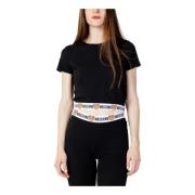 Moschino Svart enfärgad kortärmad T-shirt Black, Dam