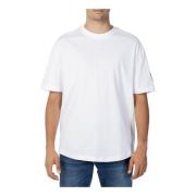 Calvin Klein Jeans Vit Bomull T-shirt för Män White, Herr