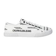 Calvin Klein Jeans Vita Sneakers med Snörning White, Herr