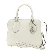 Tory Burch Vit Kornig Läder Mini Swing Väska White, Dam