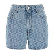 Gcds Tryckta denimshorts Blue, Dam