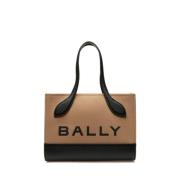 Bally Väska med Color-Block Design och Logo Print Beige, Dam