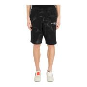 44 Label Group Lätta, bekväma bomulls-shorts Black, Herr