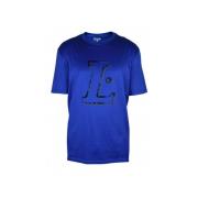 Lanvin Elektrisk Blå L Logo T-Shirt Blue, Herr