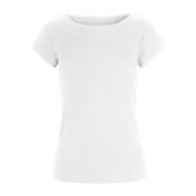 Bitte Kai Rand Globe Rib T-Shirt Top i Vit White, Dam