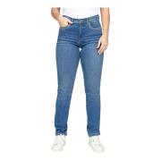 2-Biz Slim Fit Jeans - Mörkblå Blue, Dam