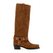 Paris Texas Caramel Suede Roxy Stövlar Brown, Dam