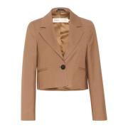 InWear Kort Blazer Jacka Brun Melange Brown, Dam