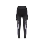 Misbhv Svart & Vit Sport Active Leggings Black, Dam