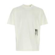 Y-3 Ivory Bomull T-shirt White, Herr