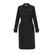 Burberry Kensington Lång Trenchcoat Black, Dam