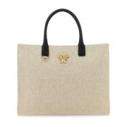 Versace La Medusa Canvas Shoppingväska Beige, Dam