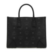 MCM München Printed Canvas Handväska Black, Dam