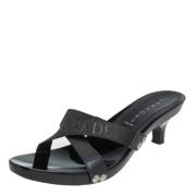 Casadei Pre-owned Pre-owned Tyg sandaler Black, Dam